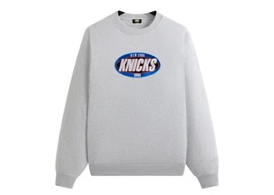 Pre-owned Kith Men's  X New York Knicks Y2k Vintage Nelson Crewneck Sweatshirt In Light Heather Grey