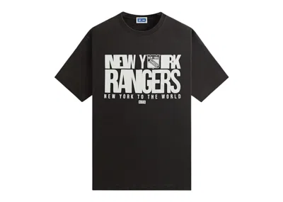 Pre-owned Kith Men's  X New York Rangers New York To The World Vintage Tee Shirt In Black