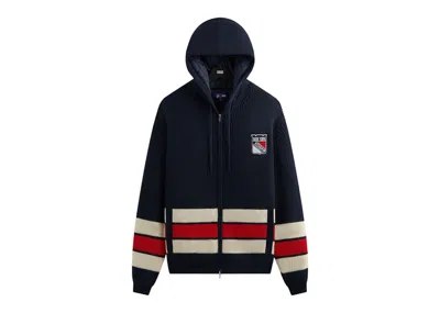 Pre-owned Kith Men's  X New York Rangers Sierra Knit Bomber In Nocturnal