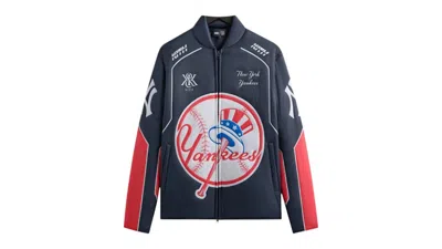 Pre-owned Kith Men's  X New York Yankees Zip Brixton Puffed Shirt Jacket In Nocturnal In Black