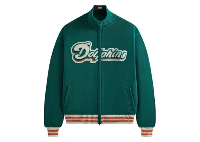 Pre-owned Kith Men's  X Nfl 47 Dolphins Wyona Full Zip Sweater In Center