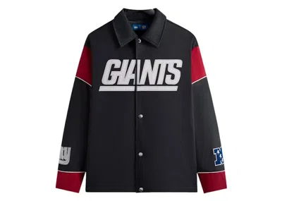 Pre-owned Kith Men's  X Nfl 47 Giants Kieran Coaches Jacket In Nocturnal In Black