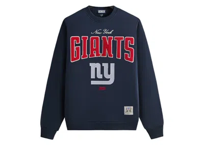Pre-owned Kith Men's  X Nfl 47 Giants Nelson Crewneck Sweatshirt In Nocturnal In Black