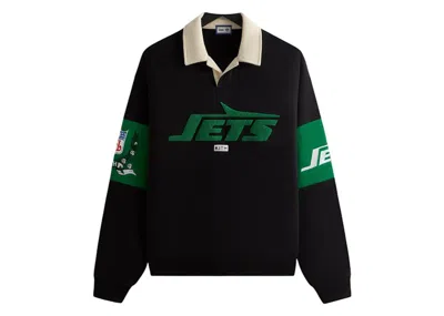 Pre-owned Kith Men's  X Nfl 47 Jets Nelson Collared Pullover In Black