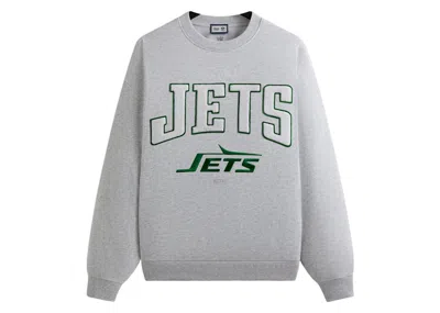 Pre-owned Kith Men's  X Nfl 47 Jets Nelson Crewneck Sweatshirt In Light Heather Grey In Gray