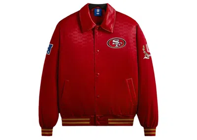 Pre-owned Kith Men's  X Nfl 49ers Satin Bomber Jacket In Dalle