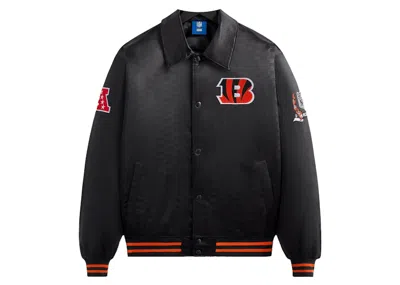 Pre-owned Kith Men's  X Nfl Bengals Satin Bomber Jacket In Black