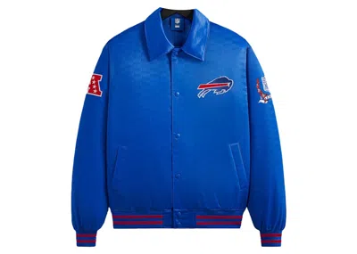 Pre-owned Kith Men's  X Nfl Bills Satin Bomber Jacket In Cyclone In Gray