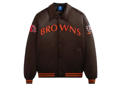Pre-owned Kith Men's  X Nfl Browns Satin Bomber Jacket In Zoom