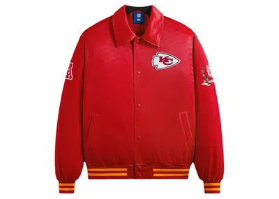 Pre-owned Kith Men's  X Nfl Chiefs Satin Bomber Jacket In Race