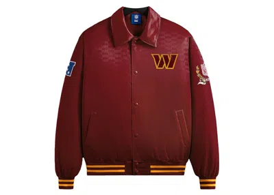 Pre-owned Kith Men's  X Nfl Commanders Satin Bomber Jacket In Prompt