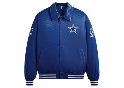 Pre-owned Kith Men's  X Nfl Cowboys Satin Bomber Jacket In Action