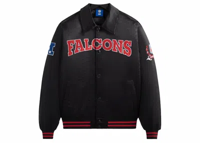 Pre-owned Kith Men's  X Nfl Falcons Satin Bomber Jacket In Black