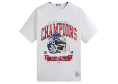 Pre-owned Kith Men's  X Nfl Giants Superbowl Vintage Tee Shirt In White