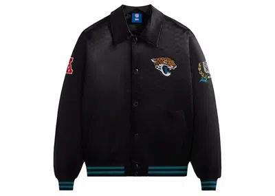 Pre-owned Kith Men's  X Nfl Jaguars Satin Bomber Jacket In Black