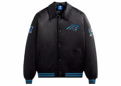 Pre-owned Kith Men's  X Nfl Panthers Satin Bomber Jacket In Black