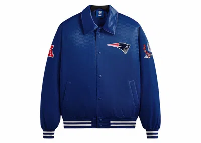 Pre-owned Kith Men's  X Nfl Patriots Satin Bomber Jacket In Action