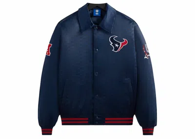 Pre-owned Kith Men's  X Nfl Texans Satin Bomber Jacket In Meter