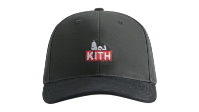 Pre-owned Kith Men's  X Peanuts 75 Twill Aaron Classic Suede Brim Cap In Black