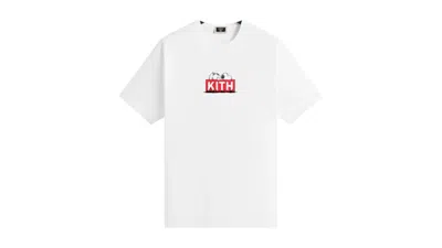 Pre-owned Kith Men's  X Peanuts Doghouse Classic Logo Tee Shirt In White