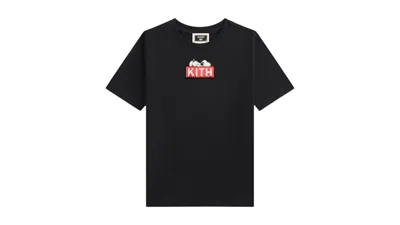 Pre-owned Kith Men's  X Peanuts Kids Doghouse Classic Logo Tee Shirt In Black