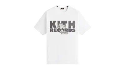 Pre-owned Kith Men's  X Peanuts  Records Vintage Tee Shirt In White