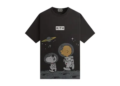 Pre-owned Kith Men's  X Peanuts Space Vintage Tee Shirt In Black