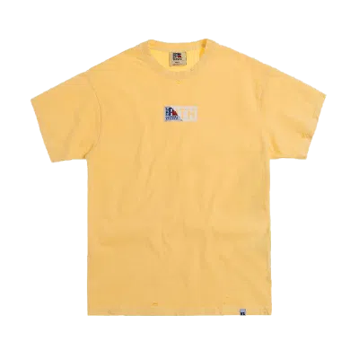 Pre-owned Kith Men's  X Russell Athletic Vintage Tee Shirt In Golden Haze