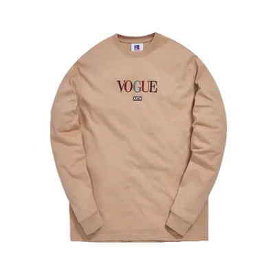 Pre-owned Kith Men's  X Russell Athletic X Vogue Brooklyn Long Sleeve Tee Shirt In Sesame