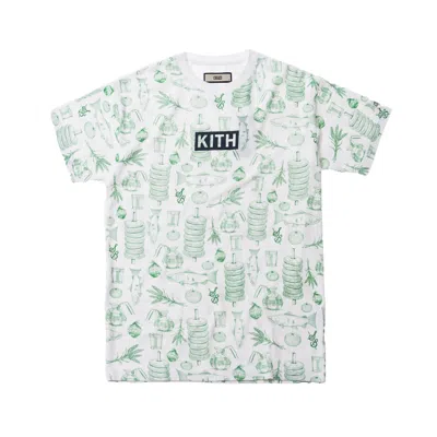 Pre-owned Kith Men's  X Sadelles All Over Tee Shirt In White