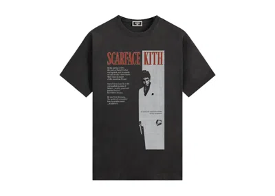 Pre-owned Kith Men's  X Scarface Film Poster Vintage Tee Shirt In Black