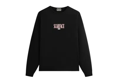 Pre-owned Kith Men's  X Scarface Tony Montana Long Sleeve Tee Shirt In Black