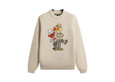 Pre-owned Kith Men's  X Sesame Street Bert & Earnie Crewneck Sweatshirt Sweater In Sandy Heather