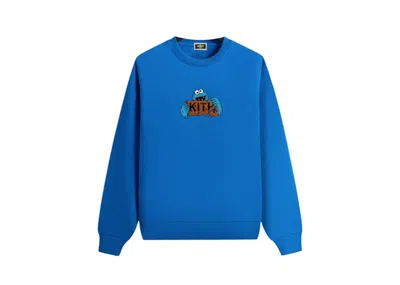 Pre-owned Kith Men's  X Sesame Street Cookie Monster Nelson Crewneck Sweatshirt In Voyage