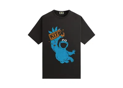 Pre-owned Kith Men's  X Sesame Street Cookie Monster Vintage Tee Shirt In Black
