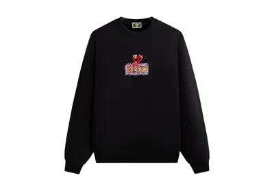 Pre-owned Kith Men's  X Sesame Street Elmo Nelson Crewneck Sweatshirt In Black