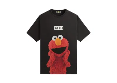 Pre-owned Kith Men's  X Sesame Street Elmo Tee Shirt In Black