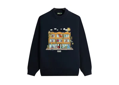 Pre-owned Kith Men's  X Sesame Street Lafayette Crewneck Sweatshirt Sweater In Nocturnal