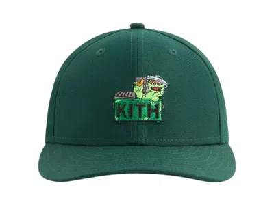Pre-owned Kith Men's  X Sesame Street New Era Oscar The Grouch 59fifty Low Profile Fitted Cap In Stadium