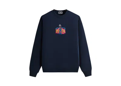 Pre-owned Kith Men's  X Sesame Street Super Grover Nelson Crewneck Sweatshirt In Nocturnal
