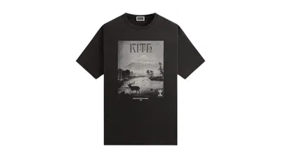 Pre-owned Kith Men's  X South2 West8 Columbia Landscape Vintage Tee Shirt In Black