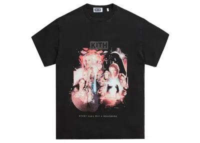 Pre-owned Kith Men's  X Star Wars Beginning Vintage Tee Shirt In Black