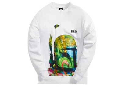 Pre-owned Kith Men's  X Star Wars Boba Fett Crewneck Sweatshirt In White