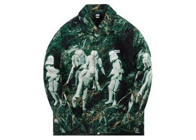 Pre-owned Kith Men's  X Star Wars Endor Coaches Jacket In Stadium In Gray