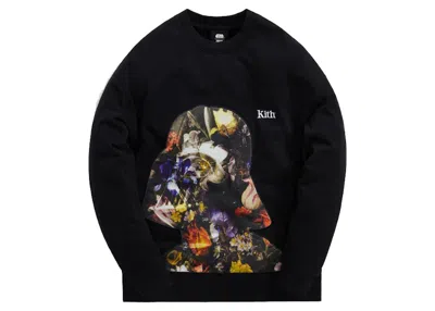 Pre-owned Kith Men's  X Star Wars Floral Vader Crewneck Sweatshirt In Black