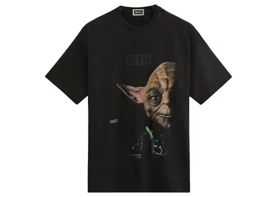 Pre-owned Kith Men's  X Star Wars Yoda Vintage Tee Shirt In Black Ph