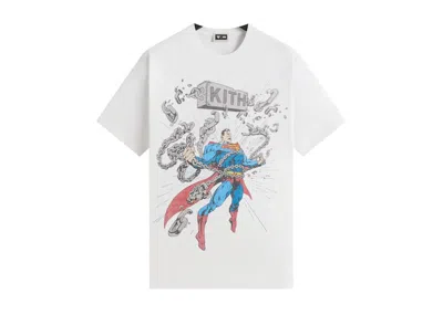Pre-owned Kith Men's  X Superman Chains Vintage Tee Shirt In White