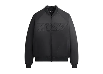 Pre-owned Kith Men's  X Superman Satin Bomber Jacket In Black