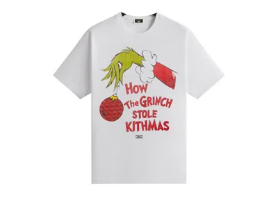 Pre-owned Kith Men's  X The Grinch Book Title Vintage Tee Shirt In White