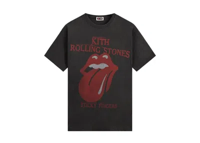 Pre-owned Kith Men's  X The Rolling Stones Sticky Fingers Vintage Tee Shirt In Kindling In Brown